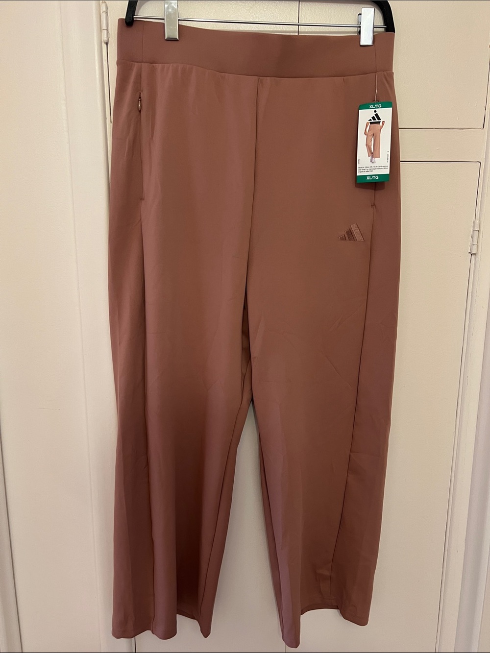 NWT Adidas Rose-Brown Wide Leg Active Pants